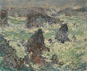 Claude Monet Tempete sur les Cotes de Belle oil on canvas